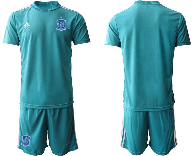 Men 2021 World Cup National Spain lake blue goalkeeper Soccer Jerseys->->Soccer Country Jersey